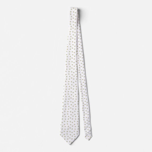 Bumblebee Seamless Pattern Necktie (Front)