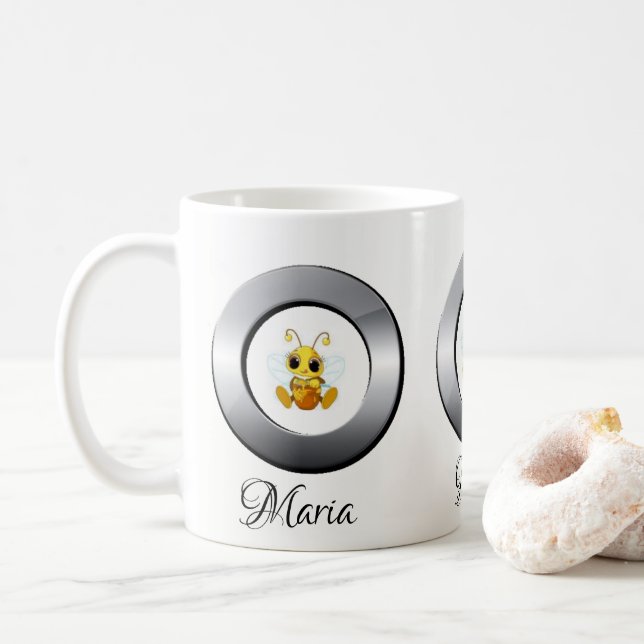 Bumblebee Silver Mug (With Donut)