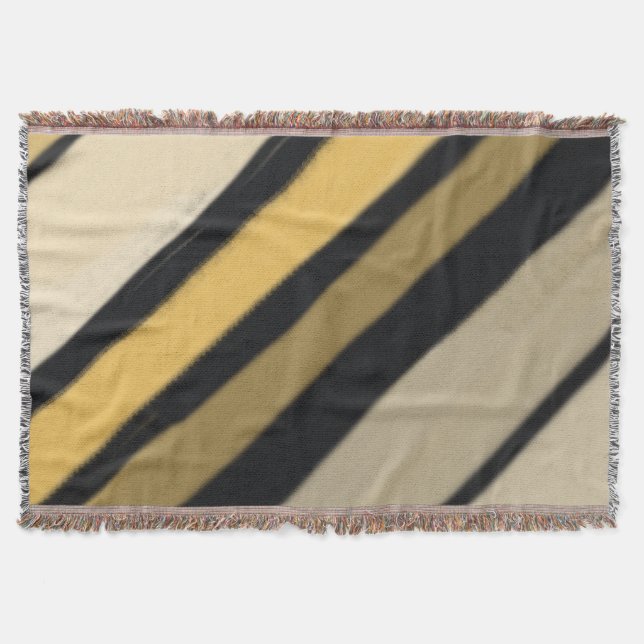 Bumblebee Striped Colours Throw Blanket (Front)