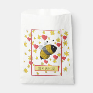 Bumblebee Valentine Daisy Pink Heart Cute Favour Bags