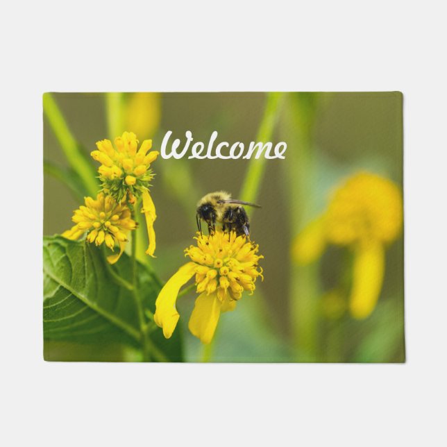 Bumblebee Welcome Doormat (Front)