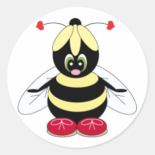 Bumblebee with Hearts Stickers