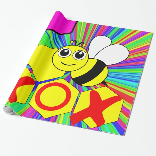 Bumblebee Wrapping Paper (Unrolled)