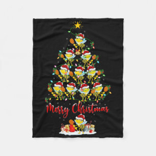 Bumblebee Xmas Lights Bumblebee Christmas Tree T S Fleece Blanket