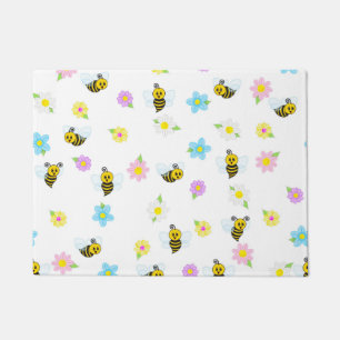 Bumblebee Yellow Black Bumble Bee Colorful Doormat