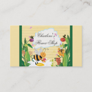 Bumblebees Flowers Gardens Business Card