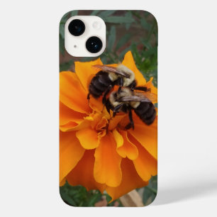 Bumblebees on Marigold Flower Case-Mate iPhone 14 Case