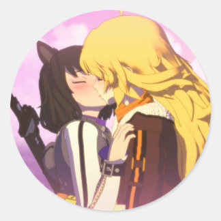 Bumbleby Kiss Yang Xiao Long and Blake Belladonna  Classic Round Sticker