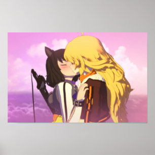 Bumbleby Kiss Yang Xiao Long and Blake Belladonna  Poster
