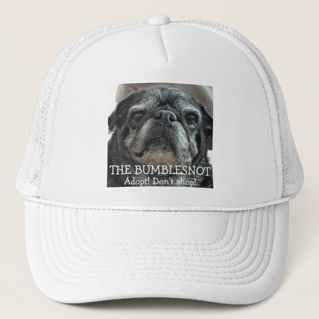 Bumblesnot Hat: Adopt! Don't shop! Trucker Hat (Front)