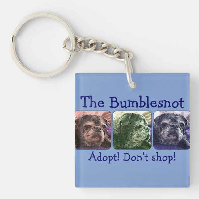 Bumblesnot keychain:  Colour Me Bumble Key Ring (Front)