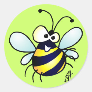 Bumbling Bee Classic Round Sticker