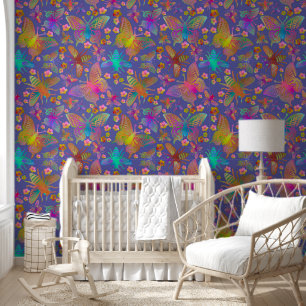 Bumbling Butterflies in Stormy Skies Wallpaper