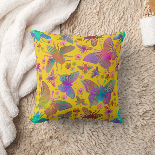 Bumbling Butterflies in Summer Cushion (Blanket)