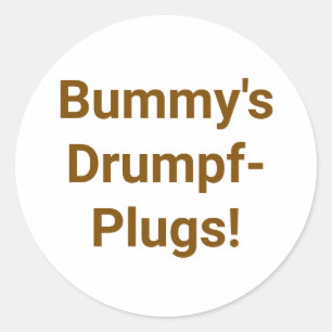 Bummy's Drumpf-Plugs Hankamer Artjunkhaus Comic Classic Round Sticker