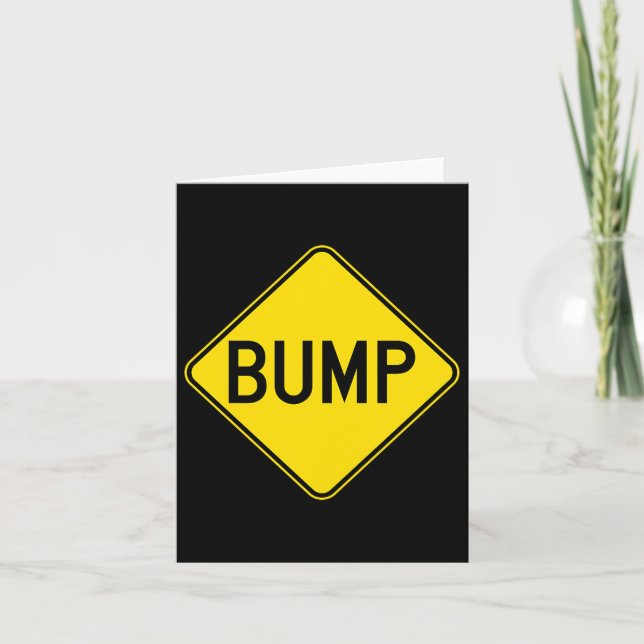 Bump Ahead Mother To Be Cute New Moms Women Premiu Card (Front)