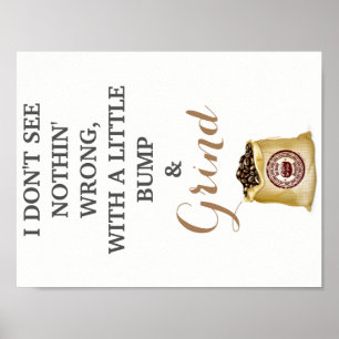 Bump and Grind Kitchen Pun Wall Art