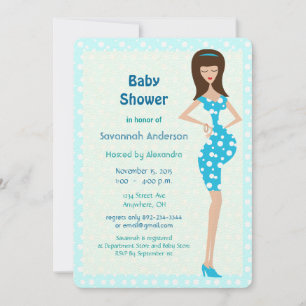 Bump Baby Boy Shower Invitations