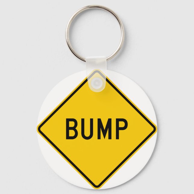 Bump Highway Sign (Word) Key Ring (Front)