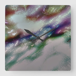 Bump raw colour texture and skinned or sanded tone square wall clock