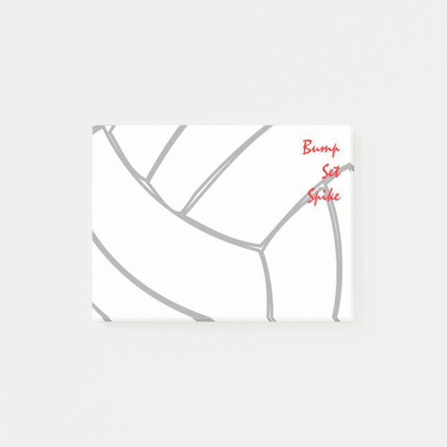 Bump Set Spike Player Volleyball Cells Post-it Notes (Front)