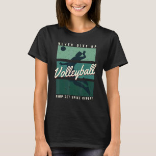 Bump Set Spike Repeat Player Coach Graphic Beach V T-Shirt