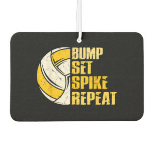 Bump Set Spike Repeat Volleyball Funny Car Air Freshener