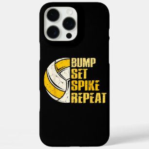 Bump Set Spike Repeat Volleyball Funny iPhone 16 Pro Max Case