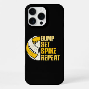Bump Set Spike Repeat Volleyball Funny iPhone 16 Pro Max Case