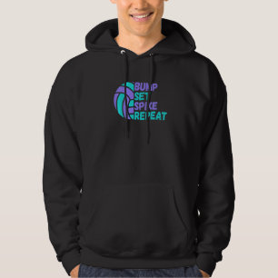 Bump Set Spike Repeat Volleyball Player's Fan Hoodie