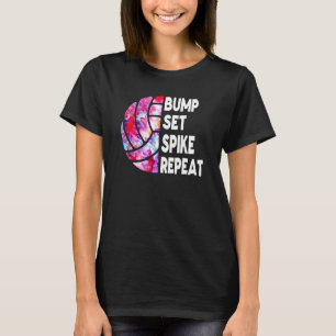Bump Set Spike Repeat Volleyball Setter Spiker Men T-Shirt