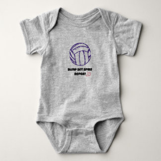 Bump Set Spike Repeat Volleyball T-Shirt Baby Bodysuit