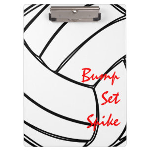 Bump Set Spike Volleyball Cell Pattern Clipboard