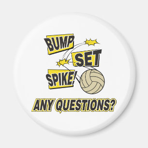 Bump Set Spike Volleyball Gift Magnet