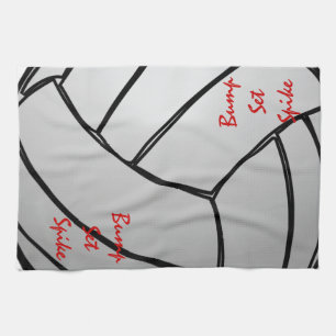 Bump Set Spike Volleyball Tea Towel