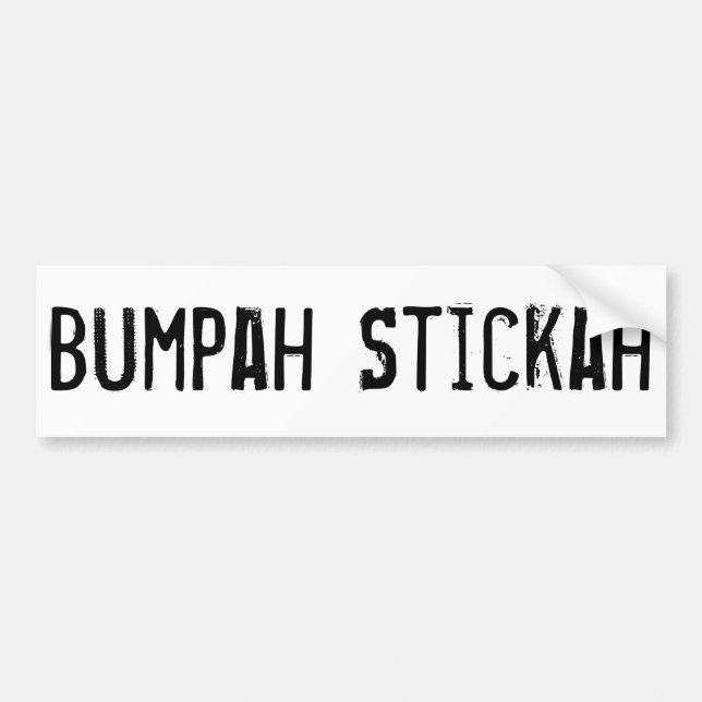 Bumpah Stickah, Boston Lover's Bumper Sticker (Front)