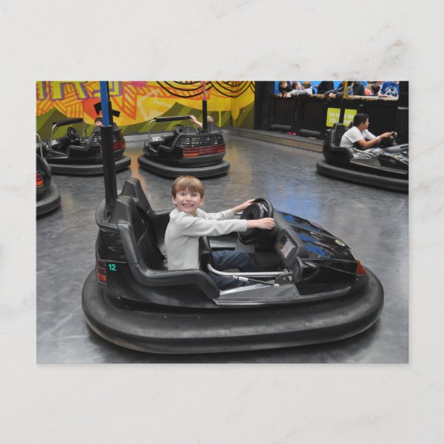 Bumper Cars Postcard (Front)