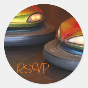 Bumper cars RSVP Classic Round Sticker