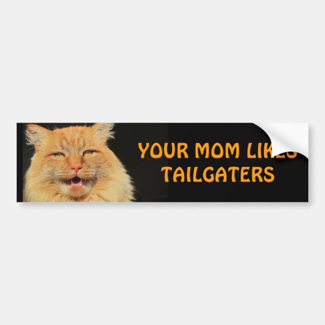 Bumper Cat your Mum Likes Tailgaters Bumper Sticker (Front)