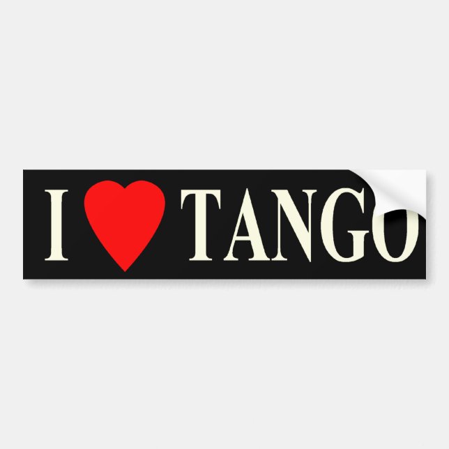 bumper i heart tango dark sticker (Front)