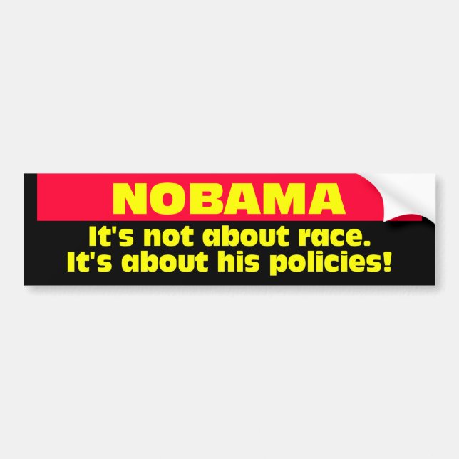BUMPER_NOBAMA_120 BUMPER STICKER (Front)