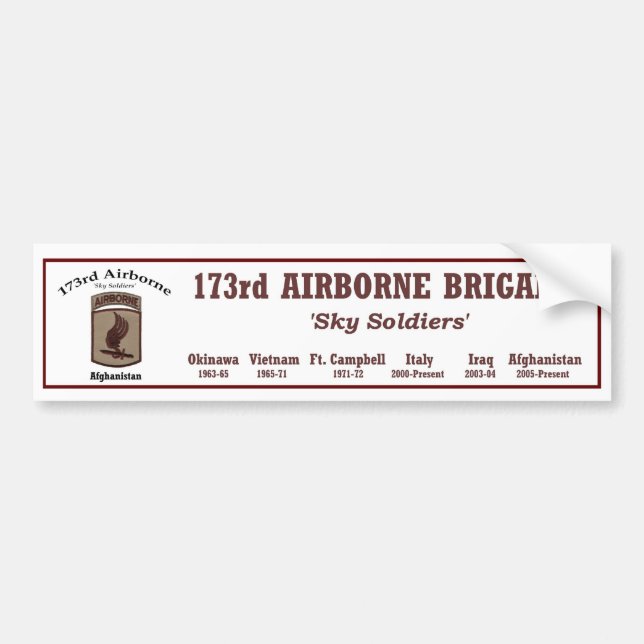 Bumper.Sticker - 173rd Airborne Brigade Bumper Sticker (Front)