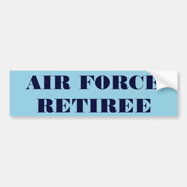 Bumper Sticker Air Force Retiree (Front)