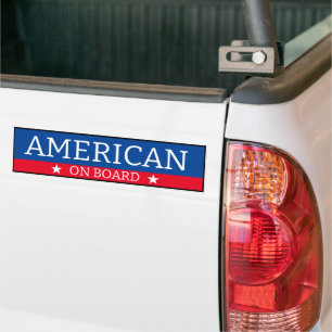 Bumper Sticker - American On Board