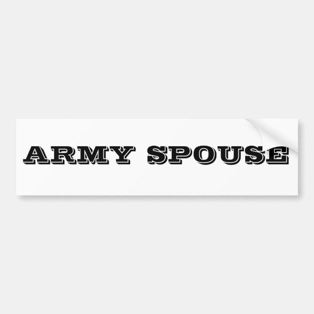 Bumper Sticker Army Spouse (Front)