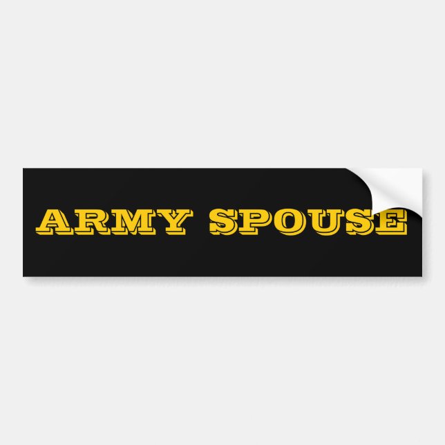 Bumper Sticker Army Spouse (Front)