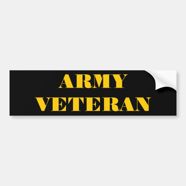 Bumper Sticker Army Veteran (Front)