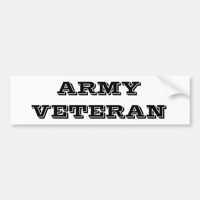 Bumper Sticker Army Veteran (Front)