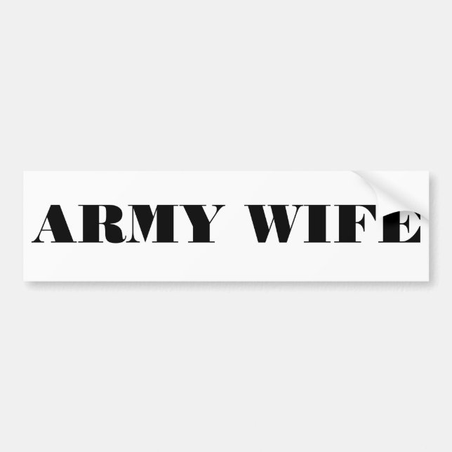 Bumper Sticker Army Wife (Front)