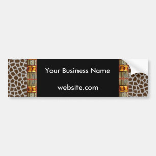 Bumper Sticker Business Animal Print Black White